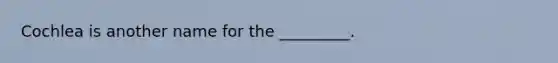 Cochlea is another name for the _________.
