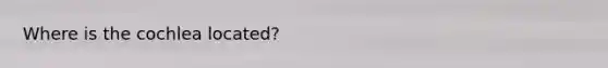 Where is the cochlea located?