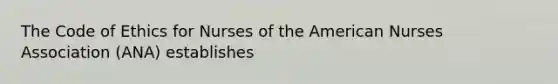 The Code of Ethics for Nurses of <a href='https://www.questionai.com/knowledge/keiVE7hxWY-the-american' class='anchor-knowledge'>the american</a> Nurses Association (ANA) establishes