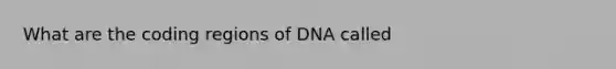 What are the coding regions of DNA called