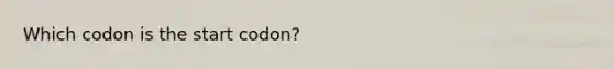 Which codon is the start codon?