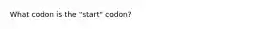 What codon is the "start" codon?