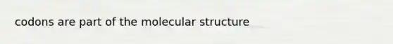codons are part of the molecular structure