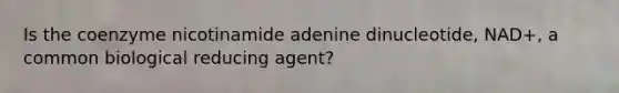 Is the coenzyme nicotinamide adenine dinucleotide, NAD+, a common biological reducing agent?