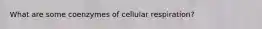 What are some coenzymes of cellular respiration?