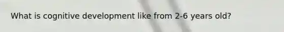 What is cognitive development like from 2-6 years old?