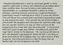 · Cognitive development is seen as continued growth in many cognitive skills seen in infancy and toddlerhood we talked about these abilities when discussing infancy and toddlerhood · Improvements in: o sustained attention o ability to inhibit impulses o working memory o planning o cognitive flexibility · Experiment shown in textbook done which 3-5-year-old children · They are shown this scenario and a doll that is supposed to make its way around this pass · They are told the doll wants to take a picture with the kangaroo then they pose the question what cage you can put the camera in so you can take a picture of the kangaroo as they make their way along the path · It seems that not until 5 years of age that children can effectively select the cage that is closest to the elephant · The camera would need to be in the elephant cage based on where the doll is standing so when they walk by the kangaroo, they can take a picture of the kangaroo · Planning performance is best for tasks that are familiar and not too complex for the child