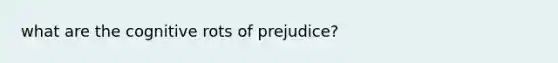 what are the cognitive rots of prejudice?