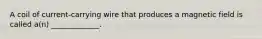A coil of current-carrying wire that produces a magnetic field is called a(n) _____________.