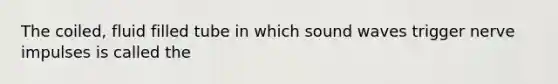 The coiled, fluid filled tube in which sound waves trigger nerve impulses is called the