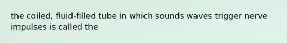 the coiled, fluid-filled tube in which sounds waves trigger nerve impulses is called the