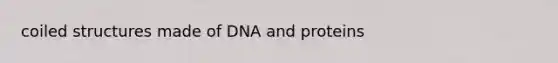 coiled structures made of DNA and proteins