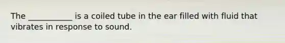 The ___________ is a coiled tube in the ear filled with fluid that vibrates in response to sound.