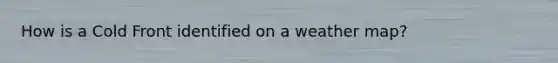 How is a Cold Front identified on a weather map?