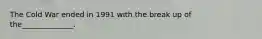 The Cold War ended in 1991 with the break up of the______________.