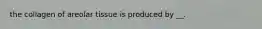 the collagen of areolar tissue is produced by __.