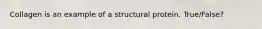 Collagen is an example of a structural protein. True/False?