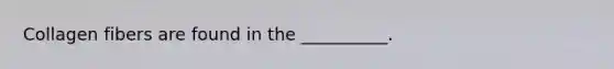 Collagen fibers are found in the __________.