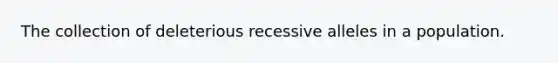 The collection of deleterious recessive alleles in a population.