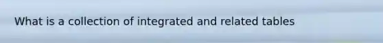 What is a collection of integrated and related tables