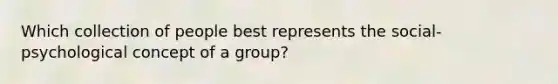 Which collection of people best represents the social-psychological concept of a group?