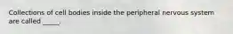 Collections of cell bodies inside the peripheral nervous system are called _____.