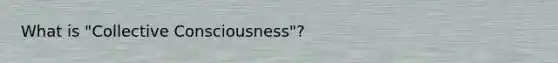 What is "Collective Consciousness"?