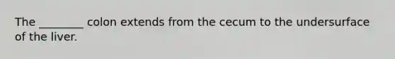 The ________ colon extends from the cecum to the undersurface of the liver.