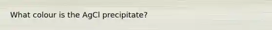What colour is the AgCl precipitate?