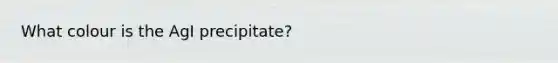 What colour is the AgI precipitate?