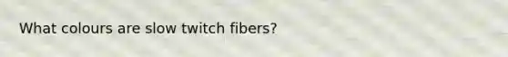 What colours are slow twitch fibers?