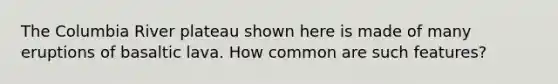 The Columbia River plateau shown here is made of many eruptions of basaltic lava. How common are such features?