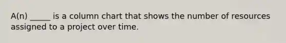 A(n) _____ is a column chart that shows the number of resources assigned to a project over time.