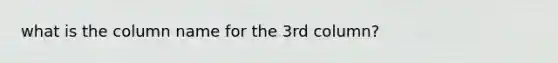 what is the column name for the 3rd column?