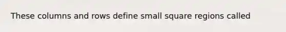 These columns and rows define small square regions called