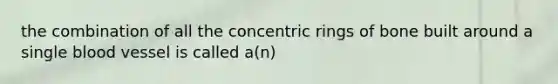 the combination of all the concentric rings of bone built around a single blood vessel is called a(n)