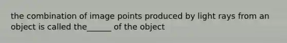 the combination of image points produced by light rays from an object is called the______ of the object