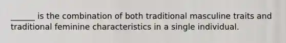 ______ is the combination of both traditional masculine traits and traditional feminine characteristics in a single individual.