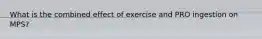 What is the combined effect of exercise and PRO ingestion on MPS?