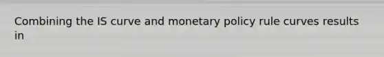 Combining the IS curve and monetary policy rule curves results in