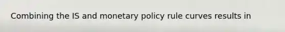 Combining the IS and monetary policy rule curves results in