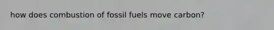 how does combustion of fossil fuels move carbon?