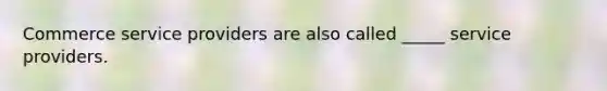 Commerce service providers are also called _____ service providers.