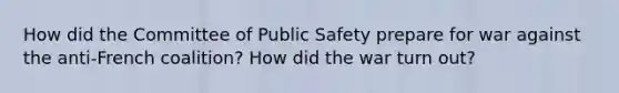 How did the Committee of Public Safety prepare for war against the anti-French coalition? How did the war turn out?