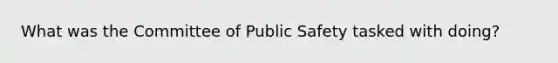 What was the Committee of Public Safety tasked with doing?