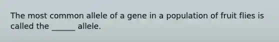 The most common allele of a gene in a population of fruit flies is called the ______ allele.