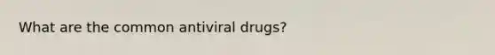 What are the common antiviral drugs?