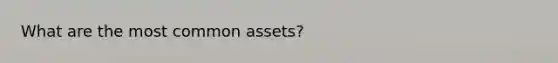 What are the most common assets?