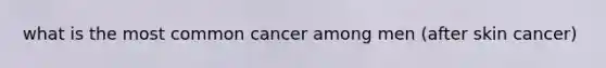 what is the most common cancer among men (after skin cancer)