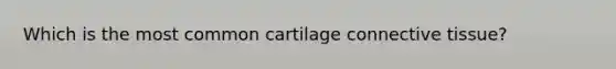 Which is the most common cartilage connective tissue?